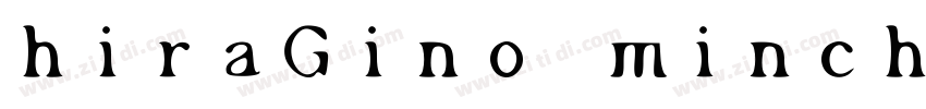 hiraGino mincho字体转换